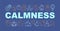 Calmness word concepts banner