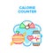 Calorie Counter Vector Concept Color Illustration