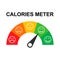 Calories healthy diet icon, nutrition food low sign, kcal zero web vector illustration