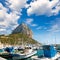 Calpe Alicante marina boats with Penon de Ifach