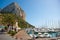 Calpe Alicante marina boats with Penon de Ifach