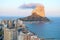 Calpe Rock, Ifach, seen from downtown, Costa Blanca, Spain