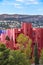 Calpe, Spain - 12 March, 2022: Red Walls of  the La Muralla Roja building in Calpe (Calp), Alicante, Spain