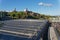 Calton Hill and Edinburgh train station roof - Edinburgh, Scotland