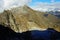 Caltun lake in Fagaras mountains Romania