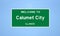Calumet City, Illinois city limit sign. Town sign from the USA