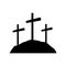 Calvary Crosses, Christianity religion symbol.