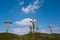 Calvary crucifixion sculpture in cemetery