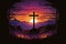 calvary sunset background for good friday he is risen,