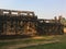 Cambodia Architecture. Bas-relief. Garuda carvings in the walls along the Terrace of Elephants. Wall Carving in Angkor Thom