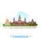 Cambodia country design template Flat cartoon styl