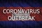 Cambodia flag and Coronavirus outbreak inscription. Covid-19 or 2019-nCov virus