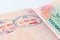 Cambodia immigration stamp in passport