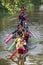 CAMBODIA SIEM REAP CITY RIVER LONGBOAT