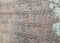 Cambodia. Siem Reap. Sanskrit religious inscriptions on temple walls Banteay Srey Xth Century