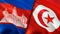 Cambodia and Tunisia flags. 3D Waving flag design. Cambodia Tunisia flag, picture, wallpaper. Cambodia vs Tunisia image,3D