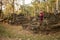 Cambodian Asian Girl in Traditional Dress on Ancient Temple Ruins in Angkor Thom