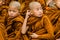 Cambodian child buddhist monks at bodhgaya bihar