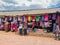 Cambodian clothes market in rural area