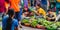 Cambodian vegetable sellers