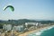 Camboriu, Brazil - December 10, 2017: Students practicing paragliding on the hill