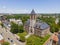 Cambridge city hall aerial view, Massachusetts, USA