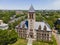 Cambridge city hall aerial view, Massachusetts, USA