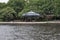 Cambridge MA, 30th June 2017: Charles Riverfront Gazebo from Cambridge Massachusettes State of USA