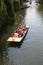 Cambridge, relaxing river punt on the river cam