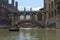 CAMBRIDGE, UK - SEPTEMBER 16, 2018: Punt boat in front of Bridge