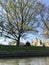 Cambridge, United Kingdom - April 20, 2019: View of St John's College from the river Cam