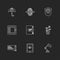 camcoder , camera , video , multimedia , computer , setting , eps icons set vector