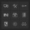 camcoder , camera , video , multimedia , computer , setting , eps icons set vector