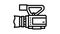 camcoder video production film line icon animation