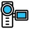 Camcorder, camera fill vector icon which can easily modify or edit