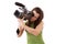 Camcorder and girl