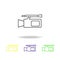 camcorder multicolored icon. Element of wedding, thin line multicolored icon can be used for web, logo, mobile app, UI, UX