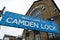 Camden Lock sign at the entrance to Camden market