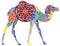 Camel in the Arab ornament