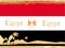 Camel caravan in wild africa - flag of egypt,abstract card