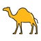 Camel color line icon. Pictogram for web page, mobile app, promo.