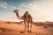 Camel in the desert. Generative AI