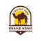 Camel desert vintage logo design