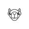 Camel face line icon