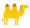 Camel. Flat cartoon vector illustration