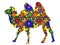 Camel  with flowers.