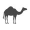 Camel icon silhouette, simple vector