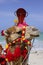 Camel Muzzle, Colorful harness, Flamingos Island Beach, Mediterranean Sea
