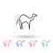 Camel one line multi color icon. Simple thin line, outline  of animals one line icons for ui and ux, website or mobile
