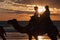 Camel rides on Broome`s famous Cable Beach are very popular, especially at Sunset